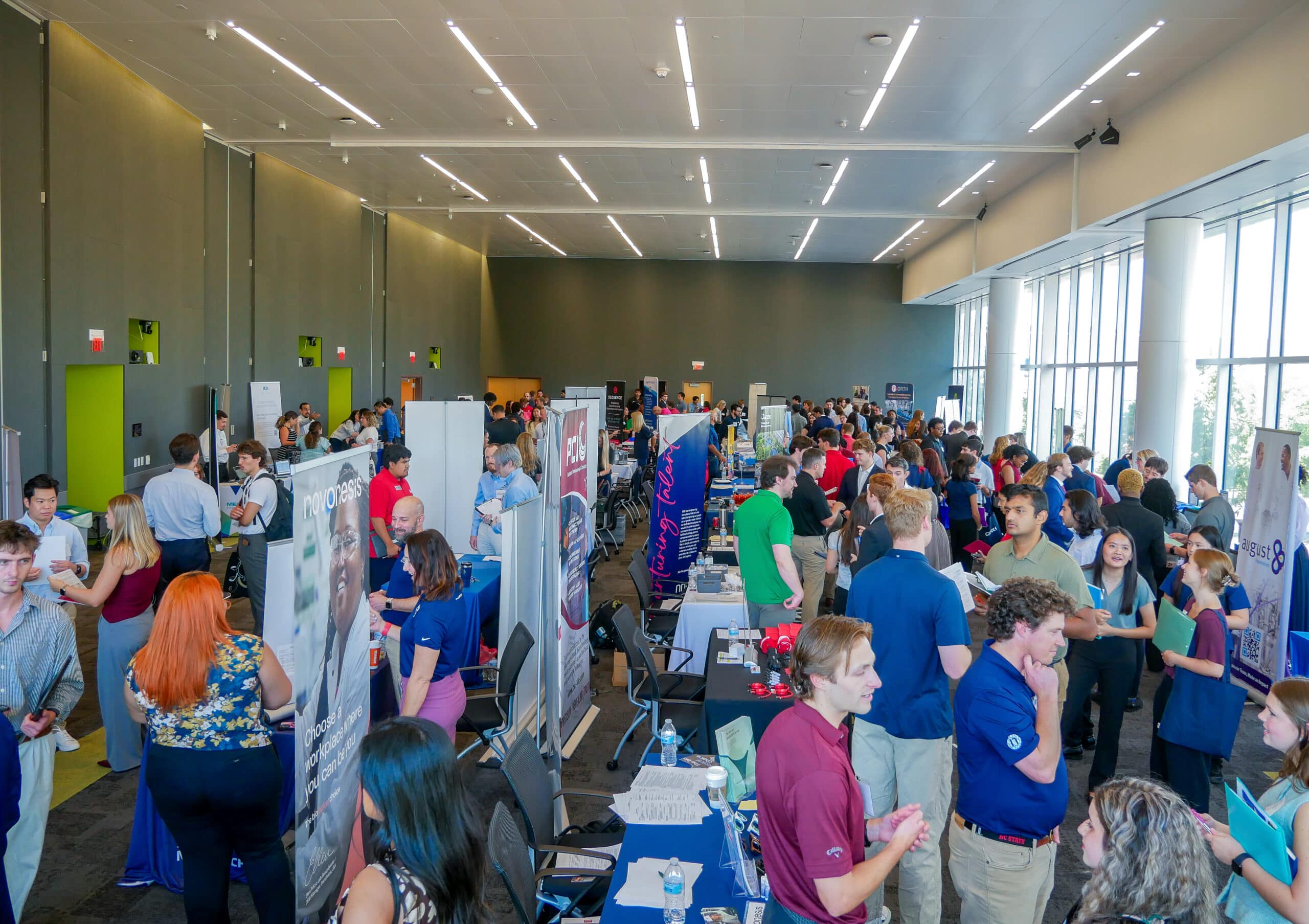 Students and recruiters networking at the BTEC Fall 2026 Career Fair.